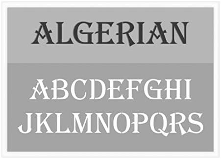 Alžirski Slova Abecede Šabloni | Materijal Debljine je 7,5 ML | Pun Aphabet Set (7)