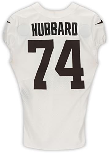 Chris Hubbard Cleveland Brownsi Praksi-Nekada 74 Bijelom Dresu iz 2020 NFL Sezone Veličine 44+2 - Nepotpisana