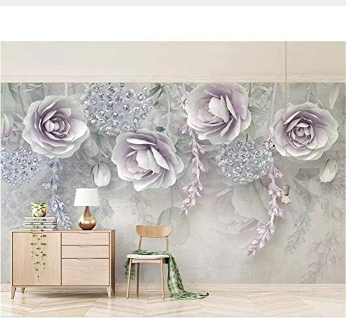 Zjxxm Običaj Sliku Tapete Moderne Ljubičasta 3D Cvijeće Mural Zid Papir Dnevnoj Sobi Tv-u spavaćoj Sobi