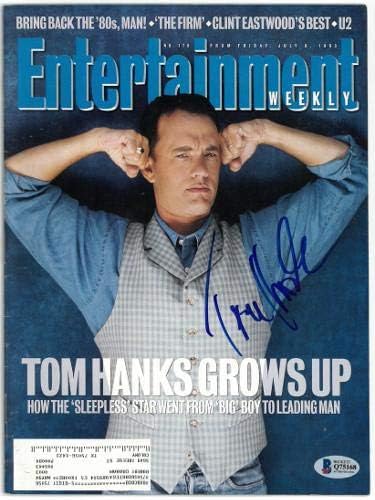 Tom Hanks potpisao Zabavu Nedeljno Pun šaržer 7/9/1993 - Beckett/BAS Q75168 - Beckett Autentičnost - Film