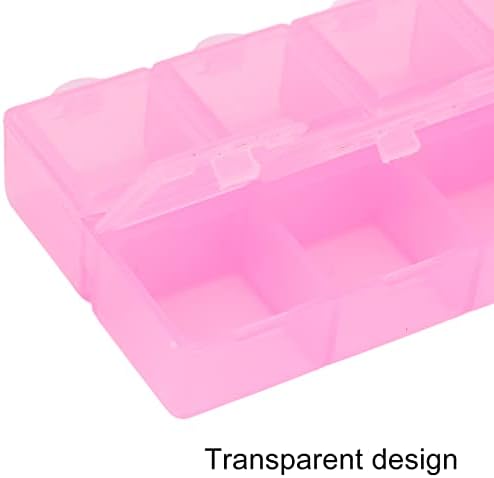 Oko Kontejnera, Prenosni Veličine Kutiji Organizator Nositi Otporne Transparentni Dizajn za Kancelariju za put Kući(Roze)