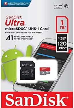 Ultra 1TB MicroSDXC Radi za Verykool Maverick III s5525 Plus Potvrđena od strane SanFlash i SanDisk (A1/C10/U1/8 kilometara/120MBs)