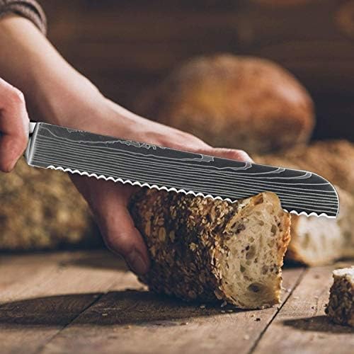 TESAIGA Kruh Nož od 8 inca, Zupčasti Kruh Noževe Kuhinji, Visoko Ugljen Nerđajućeg Čelika, Peciva, Kolača