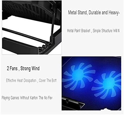 MKOJU Igara Laptop Hladnjak Prilagodljiva Brzinu 2 USB Port i 2 Hlađenje Fan Laptop Hlađenje Blok Stati