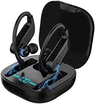 Bežični koristi slušalice, Bluetooth 5.1 Sportski Slušalice sa Earhooks, IPX8 Sweatproof TWS Earhooks Slušalice