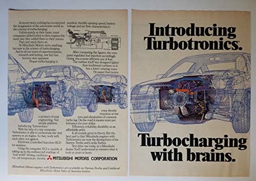 Set 2 Originalni Časopis Oglasi: 1984 Mitsubishi Starion Turbo Sport Coupe, 2.6 Sam 145 konja,Sportski Automobil