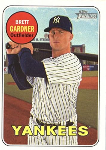 2018 kupio sam Naslijeđe 215 Brett Gardner Jenkije Službene MLB Bejzbol Trgovinu Karticu u Sirovo (NM ili