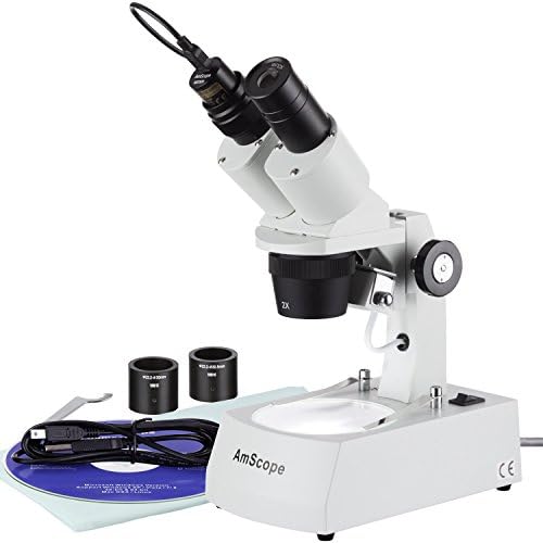 AmScope SE306R-AZ-2 Digitalni Naprijed-Montirane Oštar Stereo Mikroskopom, WF10x i WF20x Eyepieces, 20X/40X/80X