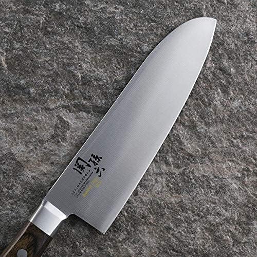 Kai Benifuji Nerđajućeg Čelika Santoku Nož, 1-Ero, Crna & Silver