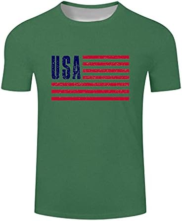 Mens Dan Nezavisnosti Majice 3D Digitalni SAD Zastavu Vrhu Otisak Americi Film Majicu Bluzu Ljeto Čovječe
