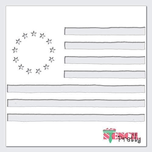 Priprosta Američku Zastavu Kružne Zvijezde & Pruge Šabloni Najbolje Vinil Veliki Matricama za Sliku na Drvo,
