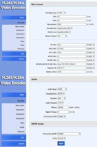 iseevy H. 265 H. 264 VGA Video Koder 1080P IPTV Dekoder za IPTV, Uživo Prijenos Podršku RTMP RTMPS SRT RTSP