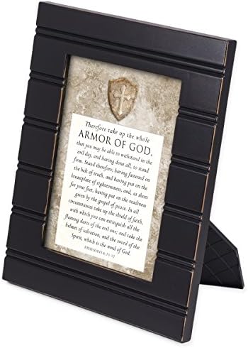 Kolibu Baštu Punu Oklop od Boga Efežanima 6:10-18 Crno, sa Zlatnim Obrubom 8 x 10 Smjestio Zid Umjetnost