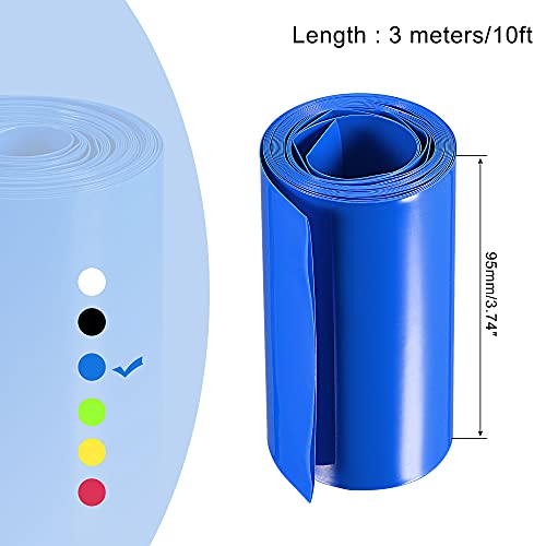 MECCANIXITY Baterija Umotati PVC Vrućine Psihijatar Cijev 95mm Stan 10 Metara Plavi Dobro Izolaciju za Baterija