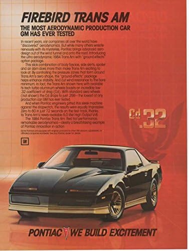 Časopis Reklamu: Crna 1984 Pontiac Firebird Trans Am,U svoje 15 Godine, i Još Razredu u Polju,Gradimo Uzbuđenje