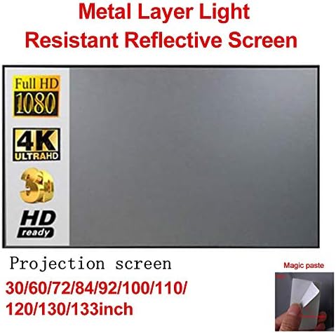 ZZABC 4:3 Prenosni Projektor Ekran Metalni Omotač Svjetlo Otporne Kući Film Reflektivnim Ekran Foldable