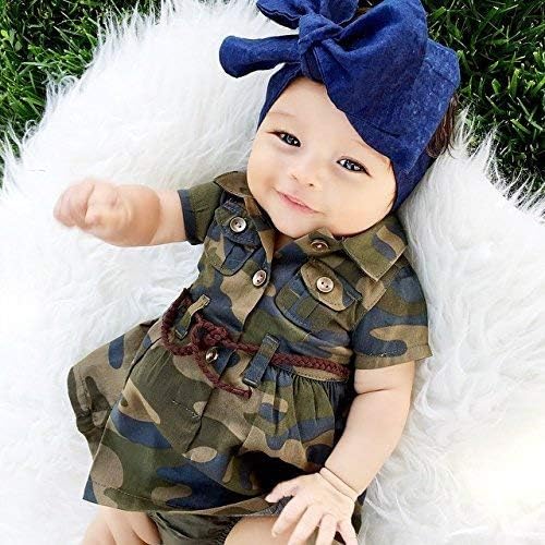 Novorođenče Dijete Bebu Devojke Odjeću Kamuflaža Dugi Rukav Pojas Suknje+Vojska Zelene Šorc Bebu Postavio