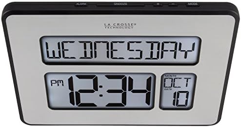 La Crosse Tehnologija 513-1419BLv4-ISKRICA Backlight Atomsku Pun Kalendar Sat sa Extra Velike Cifre - Savršen Poklon za Starije