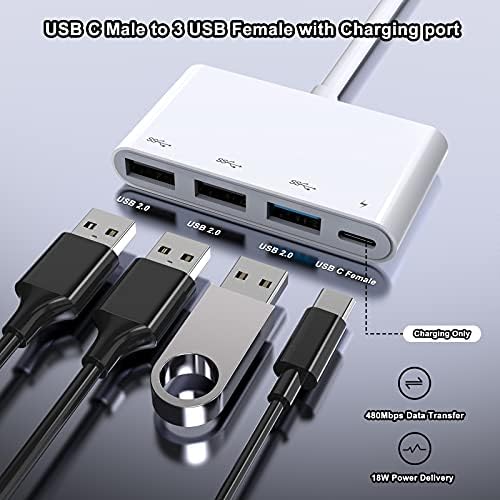 4-na-1 USB C Čvorište sa Tip C Adapter,USB C Čvorište Multiport Adapter USB Port Grana USB 2.0 Multiport