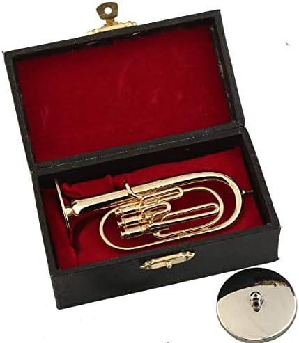 Dselvgvu Bakra Minijaturni Bariton Horn sa Stajati i Slučaju Mini Muzički Instrument Minijaturni kućicu